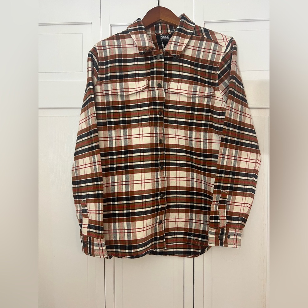 Duluth Alaskan Hardgear Snap Up Flannel Chore‎ Jacket/Shirt Medium Plaid Western